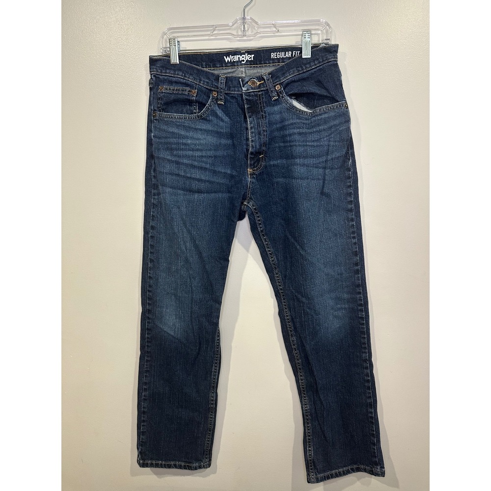 Wrangler denim men's jeans straight‎ leg western cowboy core Americana ranchwear